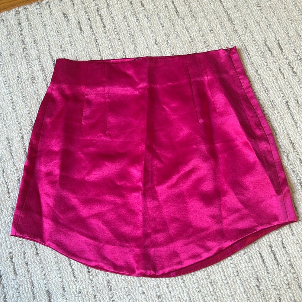 Hot pink mini skirt